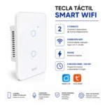Tecla Táctil Smart Wifi 2 Canales Tuya Smart Smart Life 10 A 220v Blanco - Image 2