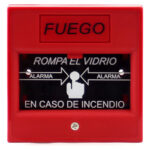Pulsador Avisador Botón Manual Incendio Económico Con Vidrio