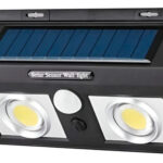 Reflector Solar Doble Led 28w Con Sensor De Mov Panel Solar