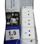 Zapatilla 3 Tomas con Cable de 1.5m Binorma Blanco Trefi