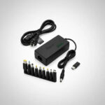 Cargador Universal Notebook 120w + Conectores + Tipo C Negro