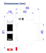 Voltimetro Digial 1 Modulo Din 3 Digitos Vca Baw Vmd500ca3 - Image 3