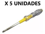 Pack X 5 Destornilladores Buscapolos Doble Punta - Image 2