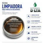 Resina Limpiadora Soldador Para Punta De Soldadores 50 Gramos Delta - Image 2