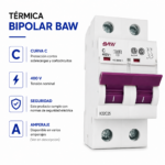 Termica Bipolar 50A BAW H32 Curva C - Imagen 2