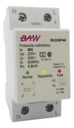 Protector De Tensión Relé Monofásico Baw 40a Rieldinru230f40