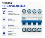 Termica Tetrapolar 100A Sica Curva C - Imagen 2