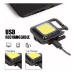 Mini Linterna Cob Led Recargable Usb Iman Llavero 3 Efectos - Image 9