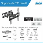 Soporte Fijo Tv Led Smart Hasta 70 Pulgadas Sica 915072 Color Negro - Image 2