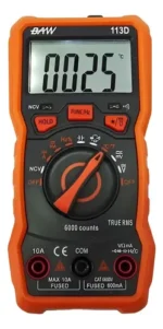 Tester Digital Multimetro Baw 113d Buzzer Autorrango Luz