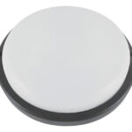 Tortuga Aplique Led Redonda Negra Sica 8w Luz Dia