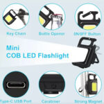 Mini Linterna Cob Led Recargable Usb Iman Llavero 3 Efectos - Image 7