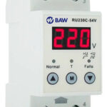 Protector Tension Digital Monofasico Baw Display Riel 32a