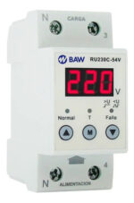 Protector Tension Digital Monofasico Baw Display Riel 32a