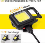 Mini Linterna Cob Led Recargable Usb Iman Llavero 3 Efectos - Image 8