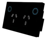 Tomacorriente Touch Smart Wifi Doble Negro 10amp Tbcin