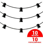 Guirnalda Exterior 10mts 10 portalamparas 220v - Image 2