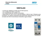 Disyuntor Diferencial Bipolar Sica 40a 2p 30ma 785640 - Image 6