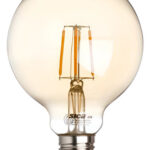 Lampara Filamento Led E27 Globo Vintage Ambar 4w Sica Color De La Luz Cálida Blanco Cálido