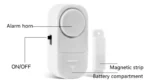Alarma Puerta Ventana Sensor Magnetico Seguridad 90db - Image 3