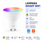 Lampara Led Dicroica Wifi 5.5w Gu10 Rgb Smart Sica Mm Rgb Multicolor - Imagen 2