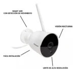 Cámara De Seguridad Wifi Ip Exterior Pronext 2mpx Micrófono - Imagen 2