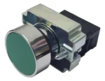 Pulsador Rasante Verde Aro Metalico 22 Mm Na Baw B5ba31 - Imagen 3