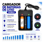 Cargador De Pilas De Litio 18650/26650/14500/16340 Ibek - Imagen 2