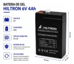 Bateria De Gel 6v 4a Hiltron Recargable Luz Emergencia Ups - Imagen 2