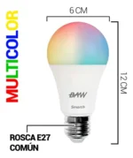 Lampara Led Smart Bulbo Rgb Wifi Baw E27 10w Smart Life - Imagen 8