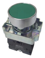 Pulsador Rasante Verde Aro Metalico 22 Mm Na Baw B5ba31 - Imagen 2